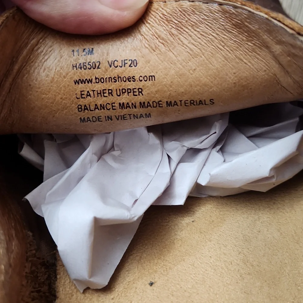 Born Mens Eberhard Venetian Brown Slip‎ On Loafer SZ 11.5 Leather Casual Neutral
